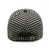 Bonés de bola Ins Retro Estilo Britânico Xadrez Beisebol Para Homens Big Brim Feminino Ao Ar Livre Luxo M Strass Soft Houndstooth Hat