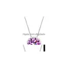Подвесные ожерелья Новое кубическое циркониевое каменное ожерелье Женщины MTI Цвет для женщин