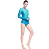 Costumi da bagno da donna LIFURIOUS Mute da immersione stampate in 3D Sun Block Surf Lycra a maniche lunghe Bikini siamesi