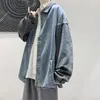 Męskie kurtki wiosna jesień mężczyzn dżinsowy w stylu koreański płaszcz męski retro streetwear patchwork casual para kurtka INS 230804