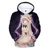 Moletons masculinos HOLOLIVE VTuber Tokoyami Towa Impresso em 3D Fashion Fall Winer Suit Sportswear Capuz Young Kawaii Women/Men The