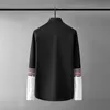 Minglu Black White Splicing Male Shirts Luxury Lengeve Casual Mens Dress Shirts Fashion Slim Party Man Shirts Plusサイズ4xl