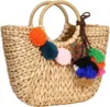 Summer Rattan Bag for Women Straw Hand-Woven Handle Handbag Beach Sea Straw Rattan Tote Clutch Bags HKD230807