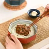Ciotole Ramen in ceramica Ciotola Retro Noodle Ottagonale Casa Vaisselle Frutta Cuencos Per Cucina Vaisselles Cucina Stoviglie
