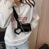 Evening Bags Y2K Cross Body Silver Shoulder Bag for Women Black Chain Sling Handbags Punk Old Street Cool Small Square Mirror Purse 230804