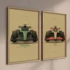 Formule Un Nouvelle Saison Team Racing Toile Peinture Esthétique Pilote Voiture Motorsport Racer Affiches Et Gravures Grand Prix Mur Art Garçons Salon Décor Wo6