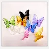 Objets décoratifs Figurines Ailes de papillon Papillon en verre flottant Papillon porte-bonheur Papillon scintille de manière vibrante avec des ornements lumineux Décoration de la maison 230804