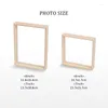 Frames Color Picture Frame Transparent Wooden High Quality Creative Double Sided Glass Plant Specimen Log