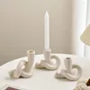 Candle Holders Nordic Home Decor Holder Ceramic Ornament Decorative And Owners Wedding For Table Candlestick Decoration