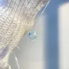 Highend Crystal Snowflake Pendant Necklace For Women Jewelry Fashion Princess 925 Sterling Silver Clavicle Necklace Girlfriend L230704