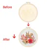 Kinesiska stilprodukter broderier för nybörjare Cross Stitch DIY stämplade broderi Floral mönster broderi ring handarbete färgtråd R230804