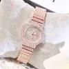 Wristwatches High Quality Japanese Movement Luxury Full Diamond Watches For Women Rose Gold Wristwatch Waterproof Dress Ladies Watch 230807