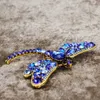 Pins Brooches Vintage Design Shinny Crystal Rhinestone Dragonfly Brooches for Women Dress Scarf Brooch Pins Jewelry Accessories Gift Insect HKD230807