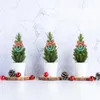 Decorative Flowers Christmas Wreath Hanging Mini Ornament Miniature Landscape Decoration Adornment