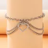 Metal Anklet Golden Three Layer Chain for Women Charm Foot Chain Böhmen Fashion Ankel Armband Beach smycken Tillbehör