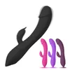 Vibrador masajeador de conejo para mujer, masturbador para Vagina, punto g, clítoris, pezón, masaje Dual, consolador femenino, suministros para adultos