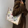 Totes Grande Capacité Sac de Banlieue pour Femmes 2023 Nouveau Dessin Animé Mignon Une Épaule Sac Fourre-Tout pour Étudiants Salle de Classe Poche Toile Sacstylishhandbagsstore