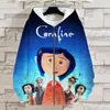 Mannen Hoodies Coraline Mannen Vrouwen Kinderen Hoodie Print 3D Pullover Streetwear Jongen Meisje Kinderen Sweatshirt Zip Cool Fashion Tops