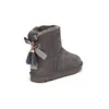 Mini Bow Australian Kids Boots Classic Girls Shoes Toddler Children Winter Snow Boot Wggs II Baby Kid Youth uggly Chestnut Black Furry Pairy Warm Gre X4eh#