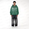 Sweats à capuche pour hommes Sweats Harajuku y2k hiphop sweat à capuche homme sweat oversize femmes Anime imprimé Streetwear manches longues lâche vert Zip up Hoodie homme 230807