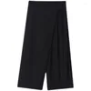 Calça Masculina Masculina Harajuku Streetwear Cintura Elástica Gravata Culottes Moda Solta Casual Quimono Perna Larga Calças Mulheres