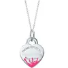 s925 silver love heart designer pendant necklaces for women brand luxury nice diamond elegant charm link chain choker splash-ink necklace jewelry gift