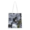 Alışveriş çantaları loons ördek yeniden kullanılabilir bakkal katlanır kotlar yıkanabilir hafif sağlam polyester hediye