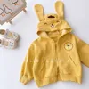 Jassen 4 9 Jaar Kinderen Meisjes Leuke Cartoon Zip Up Lange Mouwen Lente Jas Kinderen Uitloper Tops Katoen herfst Hooded Jassen 230807