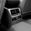 Bilinredning Kolfiber klistermärken bakre luftkondition vent trimtäcke dekaler bilstyling för Audi A6 C5 C6 2005-2011 Tillbehör303D