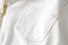 Рабочие платья Bazaleas Fashion White Woenm Suit Spring Women's Wome 2 Piece Set Toat and Skirt Crop Blazer