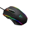 Mouse USB para jogos com fio 1600 DPI 6 botões Mause silencioso Retroiluminado para jogadores profissionais Mouse ergonômico para computador para PC Laptop X0807