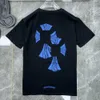 メンズファッションラグジュアリーTシャツCHハーツブランドTシャツデザイナーメンメンズトップスTEESホースシューサンスクリットクロスプリントクラシックTシャツルーズショートスリーブTシャツTSPS