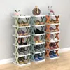 Storage Holders Racks Simple Folding Shoe Rack DIY Assembly Stackable Plastic Shelf Space Saving Home Bathroom Dorm Cabinet Holder 230807