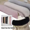 Scarves 75cm Winter Real Fur Scarf Collar Women's Coat Warm Decor Fluffy FurTrim Natural Luxury Shawl