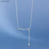 Mode Dame 925 Sterling Zilveren Ketting Vrouwelijke Verjaardagscadeau Prachtige Ster Maan Bel Hanger Ketting Voor Vrouwen Sieraden L230704