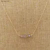 Labradorite Moonstone Necklace Round Natural Stone 14K Gold Filled Choker Charms Pendants BOHO Women Gift Necklace Collier Femme L230704