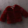 Jackets Baby Girls Faux Fur Coat Winter Children Long Sleeve Christmas Jacket Warm Kids Snow Outerwear Clothing 230807