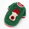 Hundkläder Pet Cat Two Ben Warm Velvet Deer Face Christmas Style Clothes Teddy Bichon Poodle Autumn and Winter Supplies