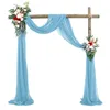 Autres fournitures de fête d'événement BC012A fête de mariage arche drapé tissu Swag Decor blanc rose terre cuite bordeaux voile transparent en mousseline de soie rideau toile de fond panneau 230804