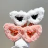 Lunettes de soleil Cute Fashion Brand Design Heart Shaped Women Men Cool Fuzzy Color Lens Eyewear