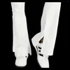 Jeans femme blanc taille haute Denim pantalon évasé Stretch Slim Fit 2023 mode décontractée