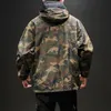 Mäns västar bär på båda sidor svarta hoodies streetwear militär kamouflage jacka män koreanska stil mode tröja harajuku kläder 230804