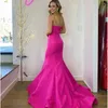 Party Dresses Beauty Elegant Satin Strapless Mermaid Evening Gown Formal Graduation Sweetheart Prom Dress