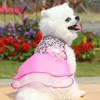 Dog Apparel Summer Cat Pet Tulle Skirt Floral Princess Dress Puppy Suspenders Lovely Pattern Lace Clothes Wedding Clothing