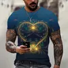 メンズTシャツサマーヴィンテージTシャツ3Dフェニックスプリントグラフィック半袖トップファッションヒップホップTEESストリートウェア特大