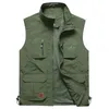 Men's Vests FGKKS Men Mesh Vest Multi Pocket Quick Dry Sleeveless Jacket Reporter Loose Outdoor Casual Thin Fishing Vests Waistcoat Male 230807