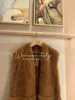 Gilets Femme Manteaux Automne et Hiver loro piana Cachemire Fourrure Camel Gilets