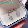 Stud Natural Opal Earrings for Women Anniversary Gift Fine Jewelry 925 Sterling Silver Girl Friend 3 5MM 5 7MM Gemstones 230807