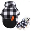 Vêtements pour chiens beau manteau pour chiens de taille moyenne pull à capuche Pet printemps Plaids pull à deux pattes vêtements