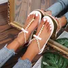 Perle String Summer Flat 500 Clip-toe Sandals Plus taille Femme 43 Place Place Chaussures rose Slip-on 230807 312